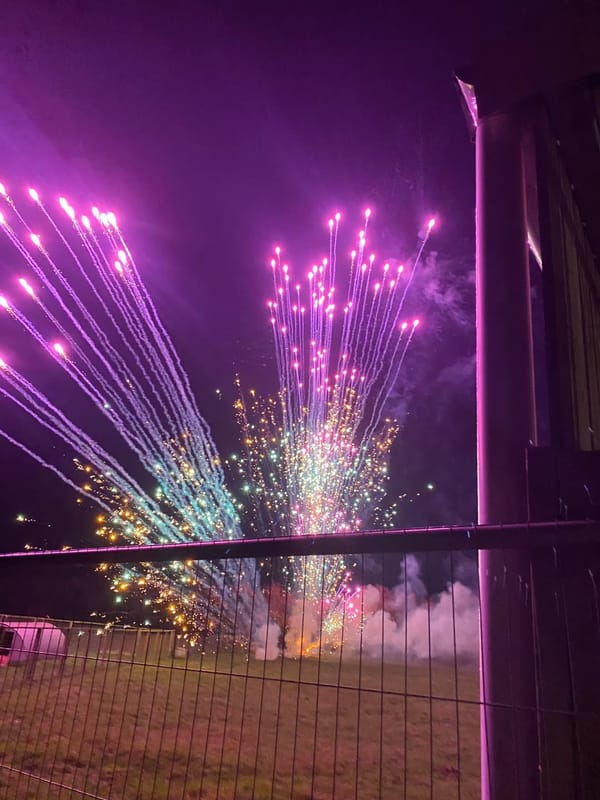 Low Bang Fireworks at Pink Pig Farm